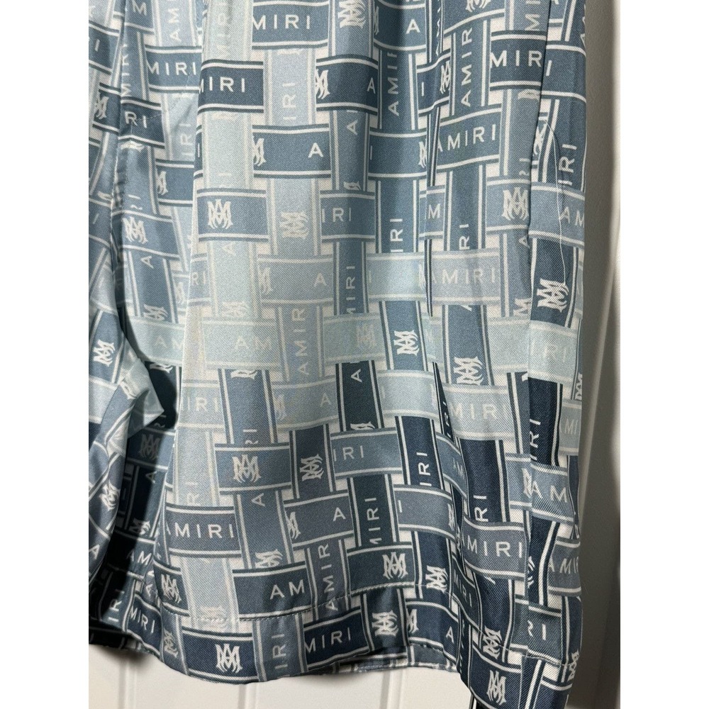 Amiri Logo Print Silk Shorts - NWT - Size XL - SS23 - Picture 3 of 11